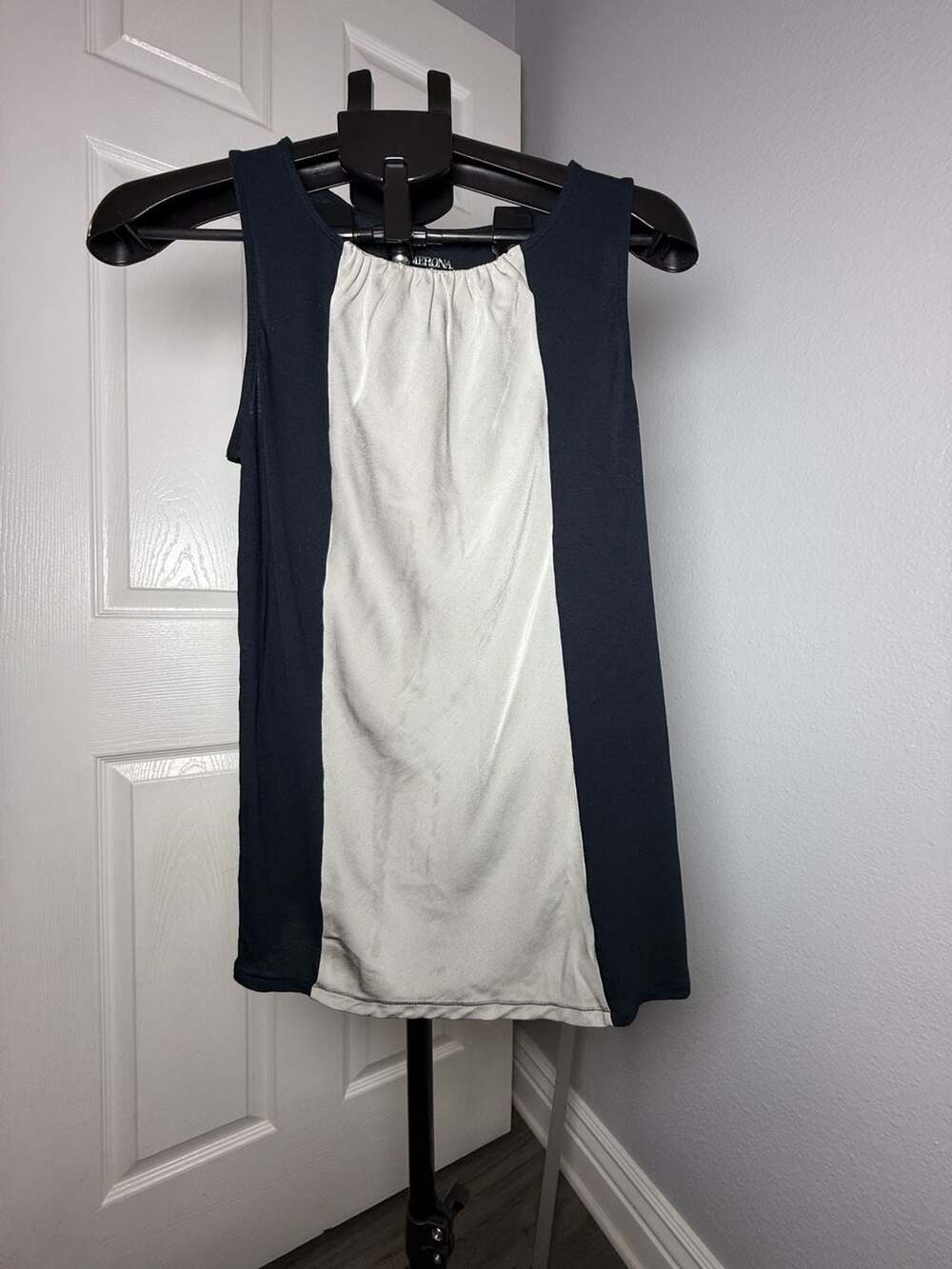 Merona Sleeveless Tank Top Size M Black White Colorblock